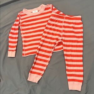 Hanna Andersson Red and Pink Striped Kids Pajama Set
